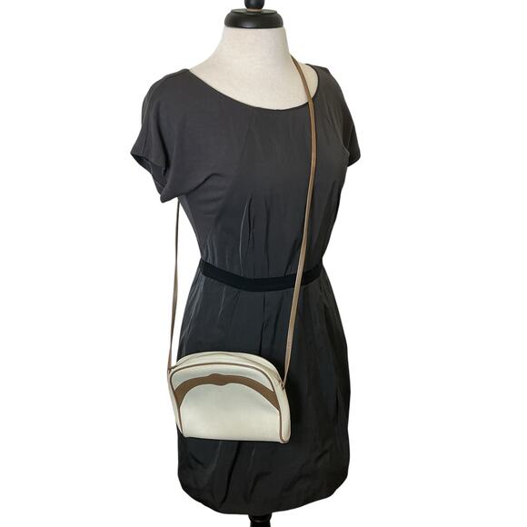 Vintage CHRISTIAN DIOR Saddle Bag Beige Canvas Leather Shoulder Crossbody Bag - Picture 2 of 15